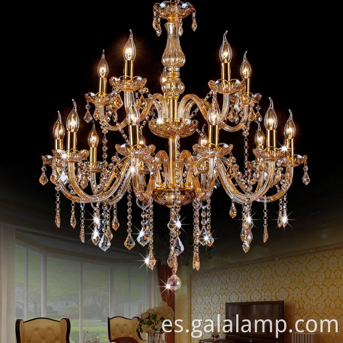 Landelera de cristal de la noche elegante y elegante para la decoración del hogar